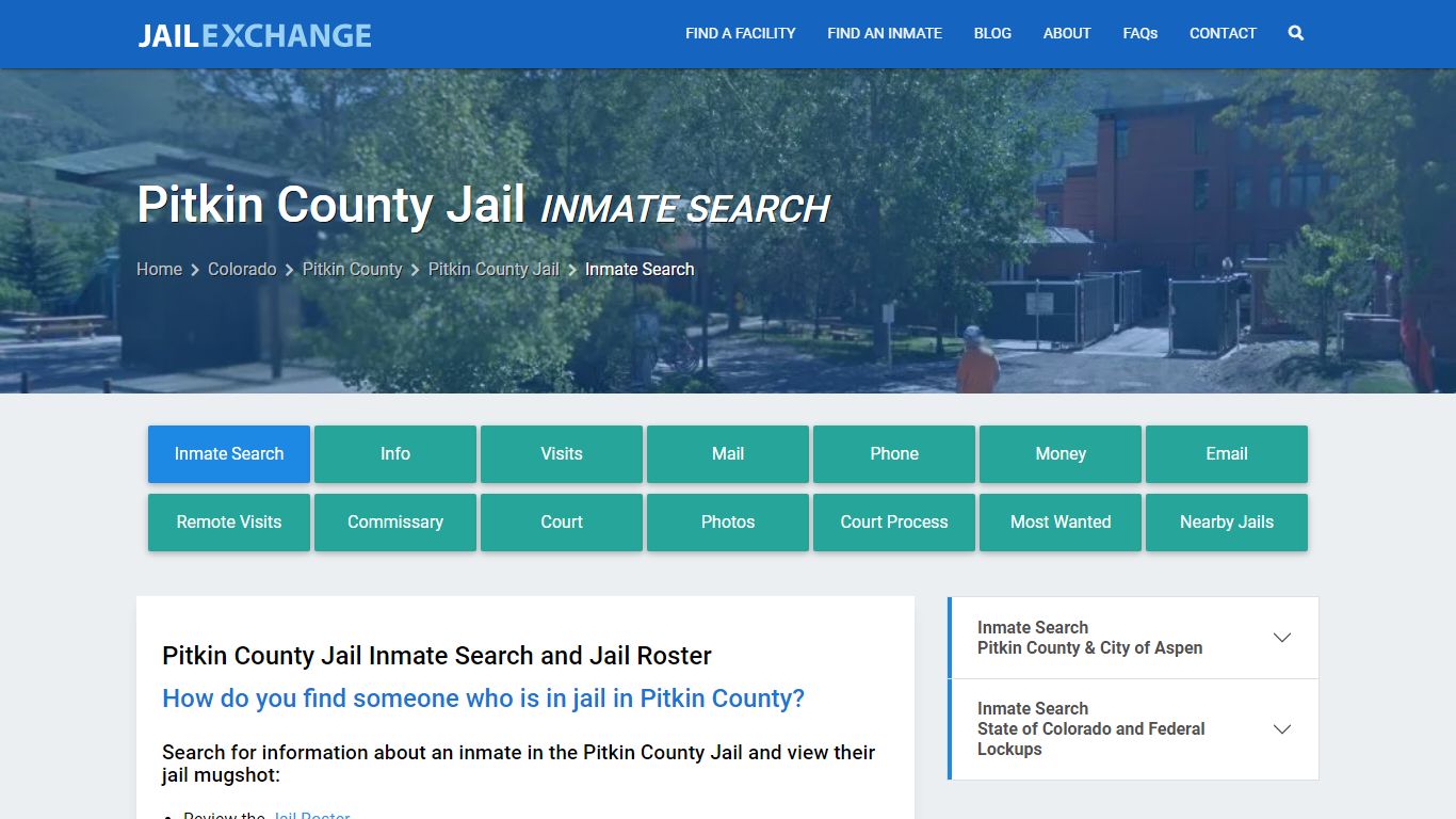 Inmate Search: Roster & Mugshots - Pitkin County Jail, CO